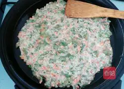Illustration of how to make vegetable pancakes with electric pan 8