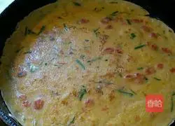 Illustration of how to make tomato egg pancake 7