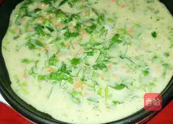 Illustration of how to make celery egg pancake 8