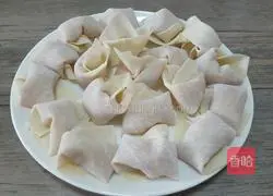 Illustration of three fresh shrimp wontons 11