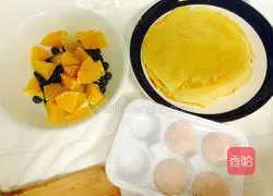 Illustration of how to make French pancakes (crepes) 9