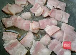 Illustration of how to make bacon and egg fried noodles 5