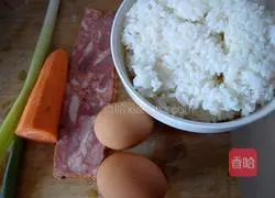 Illustration of how to make Bacon and Egg Fried Rice 1 