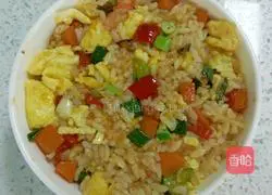 Illustration of how to make shrimp and egg fried rice 8
