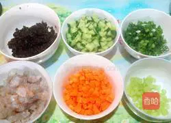 Illustration of how to make shrimp fried rice 3