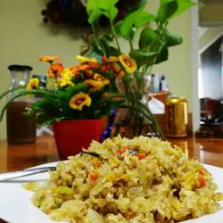 Colorful fried rice