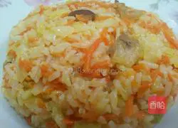 Illustration of how to make red fried rice 14