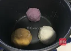 Illustration of how to make colorful hydrangea steamed buns 2