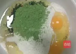 Illustration of how to make green waffles 2
