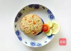 Illustration of how to make carrot, cucumber and egg fried rice 10