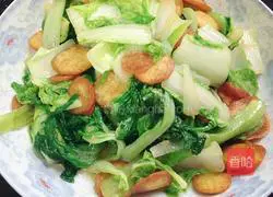 Illustration of how to make stir-fried bean cakes with vegetables 8