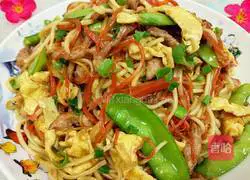 Illustration of how to make colorful fried noodles 12