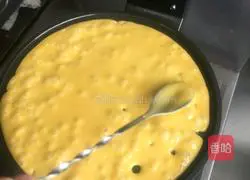 Illustration of how to make meat floss waffles, also known as meat floss waffles 8 