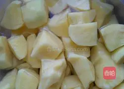 Illustration of how to make potato stewed rice 1