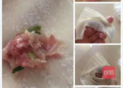 Illustration of how to make fresh meat wontons 2