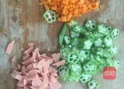 Okra and egg fried rice recipe 1