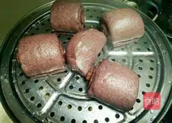 Illustration of how to make black rice steamed buns 15