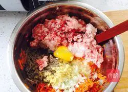 Illustration of how to make carrot and pork dumplings 3