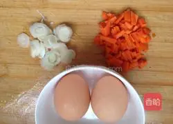 Carrot and egg fried rice recipe 2