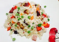 Illustration of how to make bacon fried rice 8