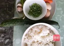 Illustration of how to make assorted fried rice 1 