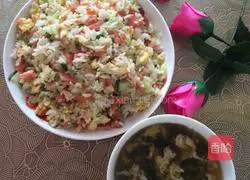 Illustration of how to make egg fried rice 5