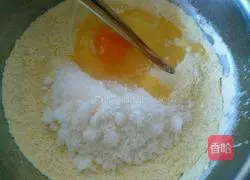 Illustration of how to make sweet corn cakes 3