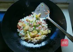 Illustration of how to make egg and ham fried rice (quick rice) 8