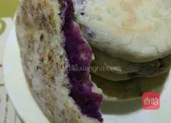 Illustration of the sugar-free and oil-free version of purple sweet potato cake 12