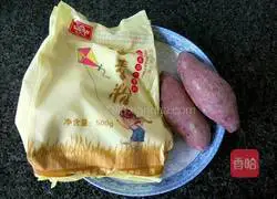 Illustration of how to make purple sweet potato blossom steamed buns 1