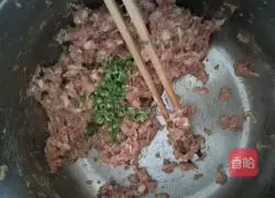 Illustration of how to make pork and green bean dumplings 6