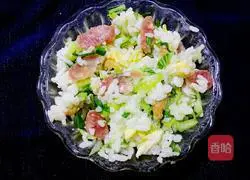 Illustration of how to make rapeseed fried rice 13