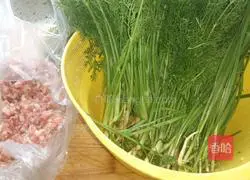 Illustration of how to make fennel and meat dumplings 2