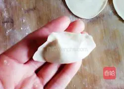 Illustration of how to make pork and green onion dumplings 12