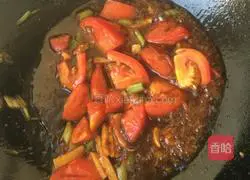 Illustration of how to make cold noodles with tomatoes and fried eggs 4