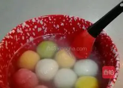 Illustration of how to make colorful sesame glutinous rice balls 12