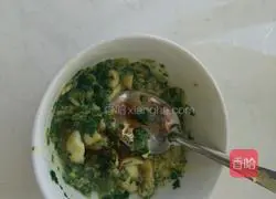 Illustration of how to make rapeseed and quail egg noodles 1