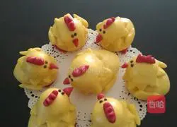 Illustration of how to make mother chicken and her children (steamed buns) 21