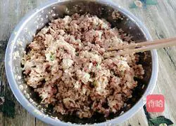 Illustration of how to make Yuhuang mushroom and pork dumplings 13