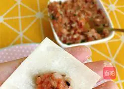 Egg Skirt Illustration of how to make vegetable wontons 6