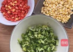 Illustration of healthy vegetable fried rice 1