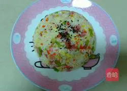 Illustration of how to make green pepper fried rice 7