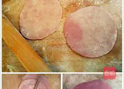 Illustration of how to make purple snail flower steamed buns 4 