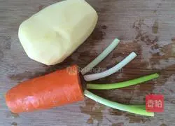 Carrot and potato Illustration of how to make cakes 1