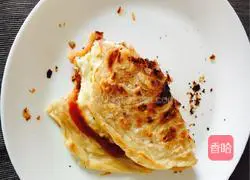 Illustration of homemade hand pancakes and omelettes 7