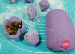 Purple potato cake (honey bean) recipe illustration 3