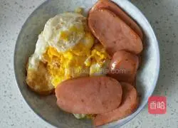 Illustration of how to make slimming toad nutritious sandwich breakfast set 1