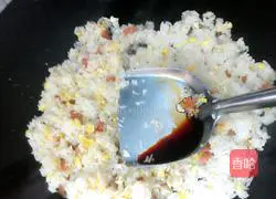 Illustration of how to make fried rice with dried radish (fried rice with preserved vegetables) 6