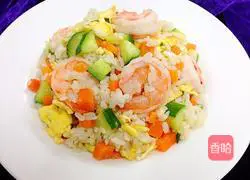 Illustration of how to make shrimp fried rice 11