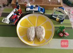 Illustration of how to make hedgehog glutinous rice balls 11